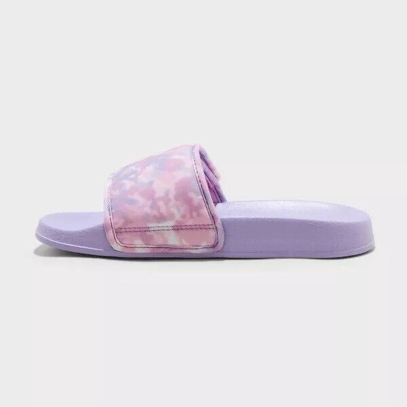 Girl’s Sport Slide Sandals - Cat & Jack™ Purple Tie Dye. Size 2/3. NWT! - Picture 2 of 4